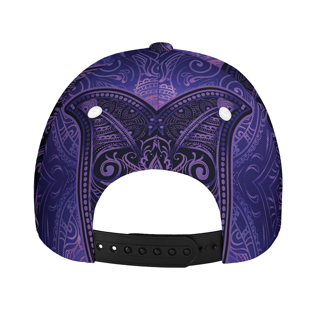 Purple Hamsa Hand Print Baseball Cap