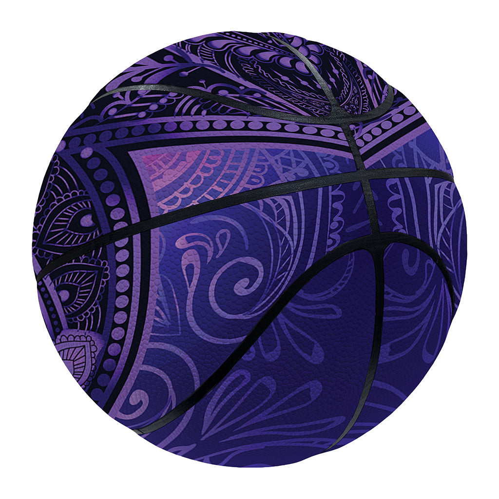 Purple Hamsa Hand Print Basketball