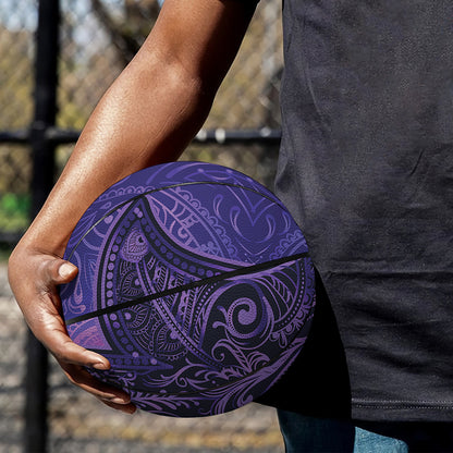 Purple Hamsa Hand Print Basketball