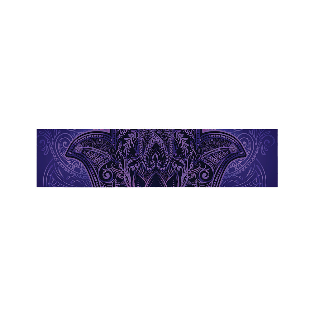 Purple Hamsa Hand Print Bed Runner