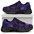 Purple Hamsa Hand Print Black Chunky Shoes