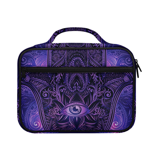 Purple Hamsa Hand Print Briefcase Bible Bag