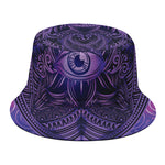 Purple Hamsa Hand Print Bucket Hat