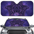 Purple Hamsa Hand Print Car Windshield Sun Shade