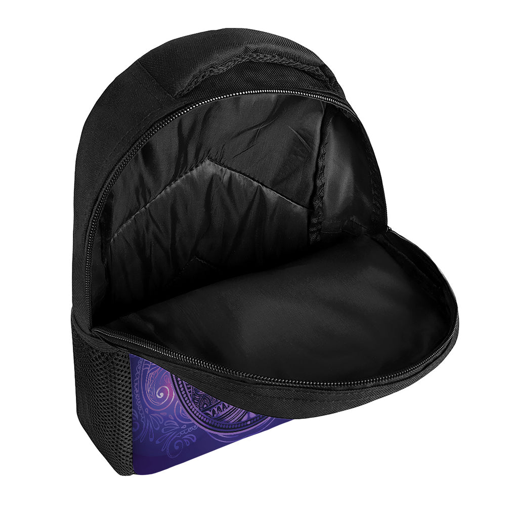 Purple Hamsa Hand Print Casual Backpack