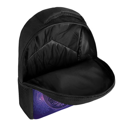 Purple Hamsa Hand Print Casual Backpack
