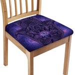 Purple Hamsa Hand Print Chair Cushion Cover