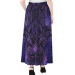 Purple Hamsa Hand Print Chiffon Maxi Skirt