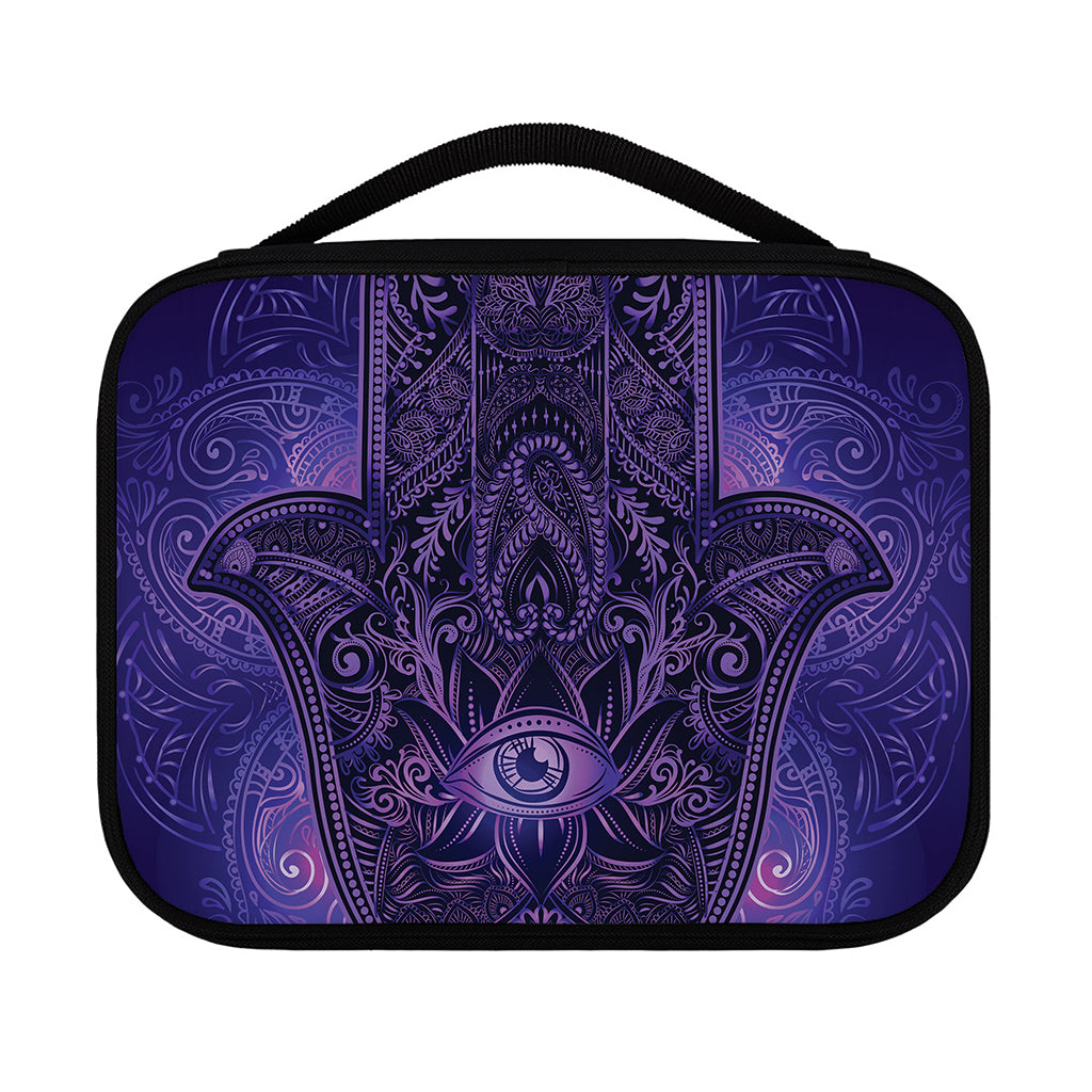 Purple Hamsa Hand Print Classic Bible Case