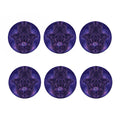 Purple Hamsa Hand Print Coaster Set