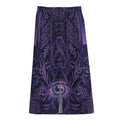 Purple Hamsa Hand Print Cotton Front Slit Maxi Skirt