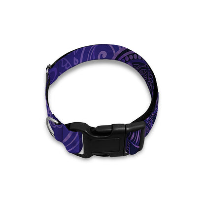 Purple Hamsa Hand Print Dog Collar