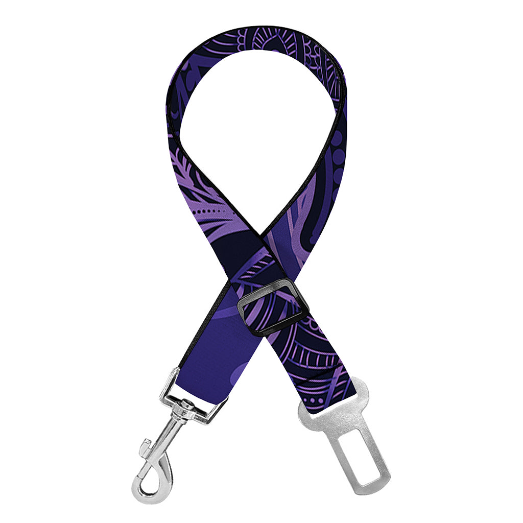 Purple Hamsa Hand Print Dog Seat Belt