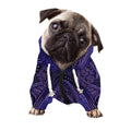 Purple Hamsa Hand Print Dog Zip Up Hoodie