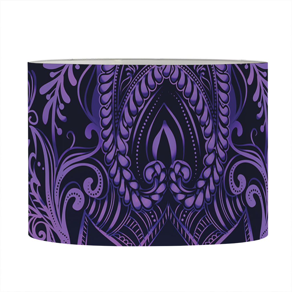 Purple Hamsa Hand Print Drum Lamp Shade