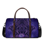 Purple Hamsa Hand Print Duffle Bag