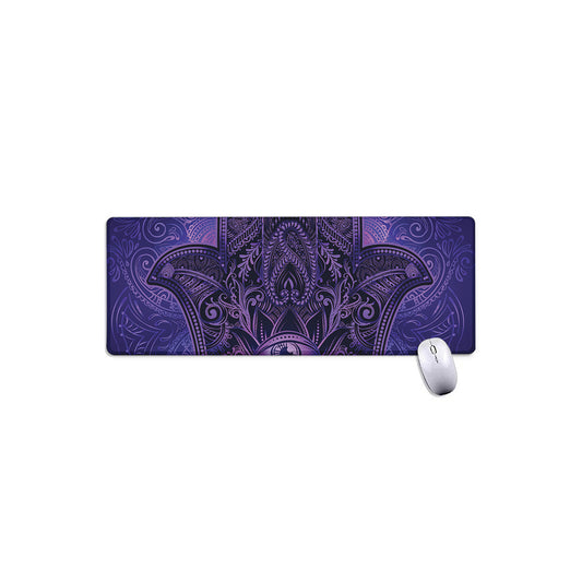 Purple Hamsa Hand Print Extended Mouse Pad