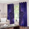 Purple Hamsa Hand Print Extra Wide Grommet Curtains