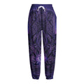 Purple Hamsa Hand Print Fleece Lined Knit Pants