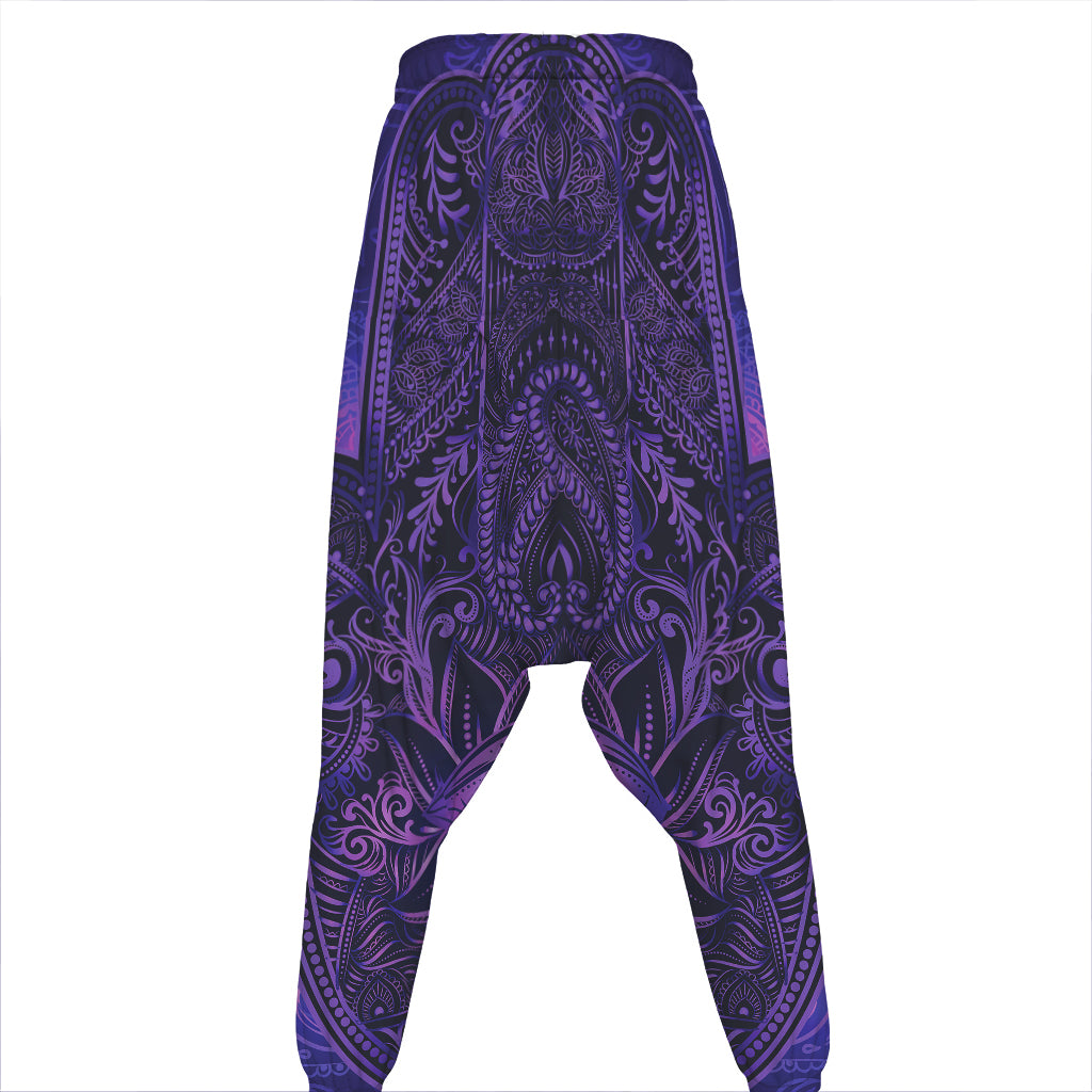 Purple Hamsa Hand Print Hammer Pants