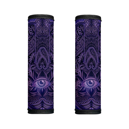 Purple Hamsa Hand Print Handle Covers