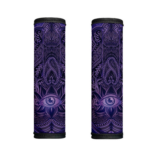 Purple Hamsa Hand Print Handle Covers