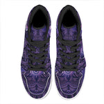 Purple Hamsa Hand Print High Top Leather Sneakers