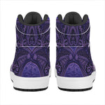 Purple Hamsa Hand Print High Top Leather Sneakers