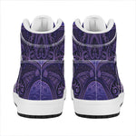 Purple Hamsa Hand Print High Top Leather Sneakers
