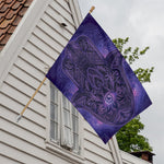 Purple Hamsa Hand Print House Flag