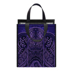 Purple Hamsa Hand Print Insulated Lunch Tote