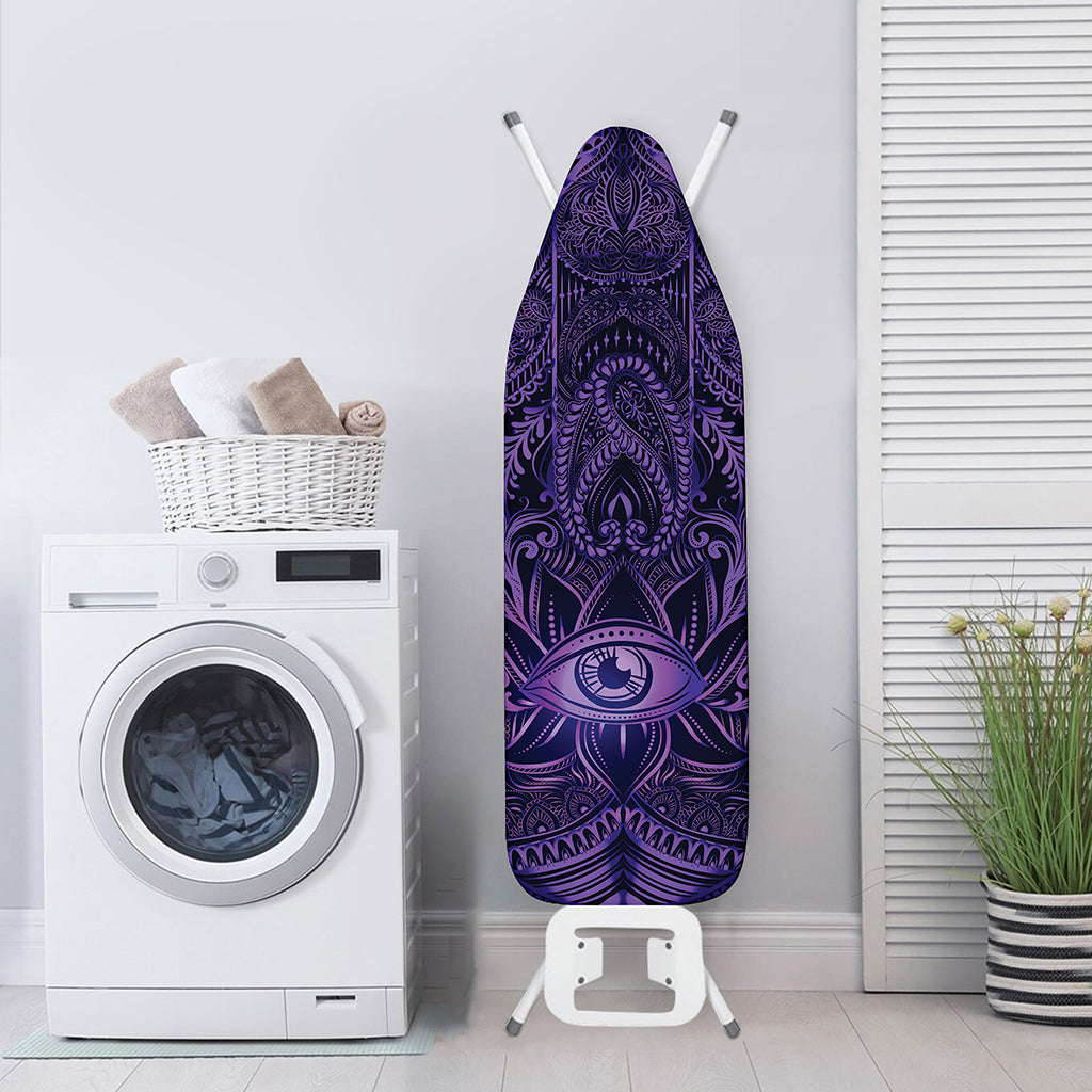Purple Hamsa Hand Print Ironing Board Cover
