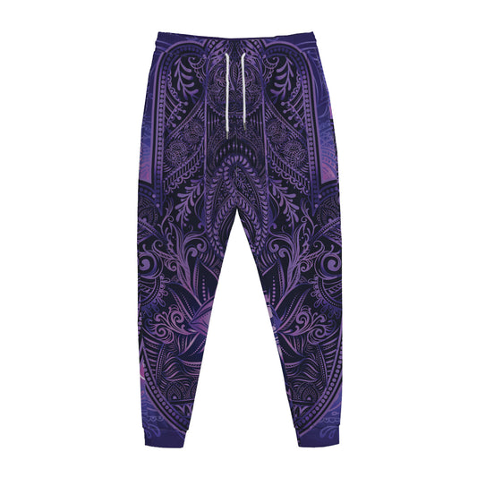 Purple Hamsa Hand Print Jogger Pants