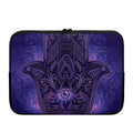 Purple Hamsa Hand Print Laptop Sleeve