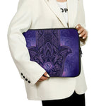 Purple Hamsa Hand Print Laptop Sleeve