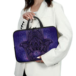 Purple Hamsa Hand Print Laptop Sleeve With Handle