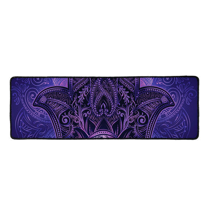 Purple Hamsa Hand Print Long Kitchen Mat
