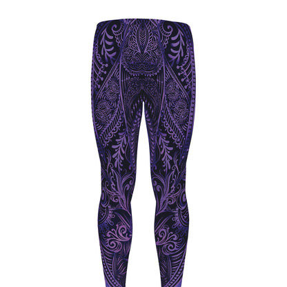 Purple Hamsa Hand Print Men's leggings