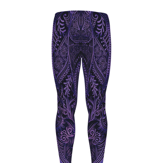 Purple Hamsa Hand Print Men's leggings