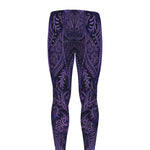 Purple Hamsa Hand Print Men's leggings