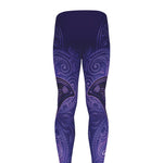 Purple Hamsa Hand Print Men's leggings
