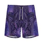 Purple Hamsa Hand Print Men's Sports Shorts