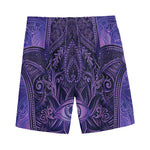 Purple Hamsa Hand Print Men's Sports Shorts