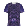 Purple Hamsa Hand Print Men's Athletic T-Shirt