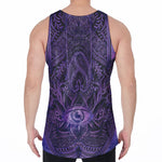 Purple Hamsa Hand Print Men's Velvet Tank Top
