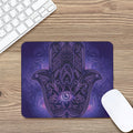 Purple Hamsa Hand Print Mouse Pad