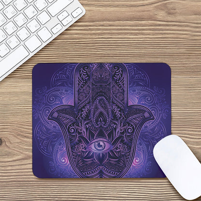 Purple Hamsa Hand Print Mouse Pad