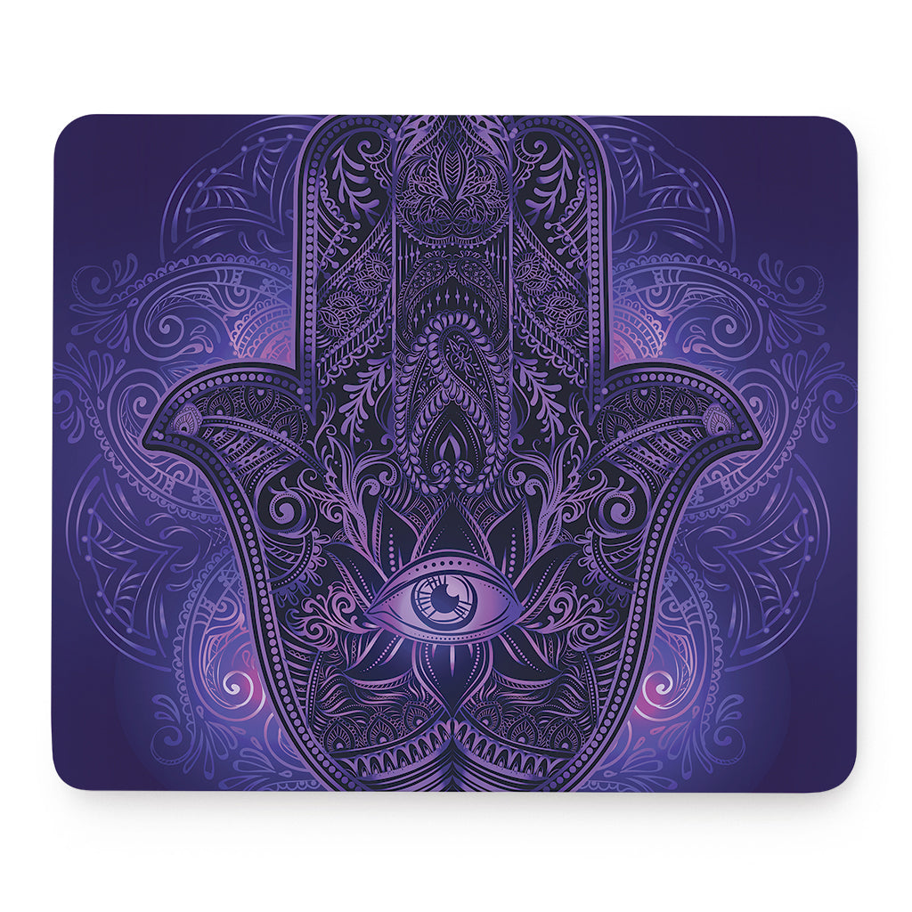 Purple Hamsa Hand Print Mouse Pad