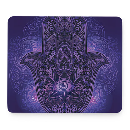 Purple Hamsa Hand Print Mouse Pad