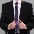 Purple Hamsa Hand Print Necktie